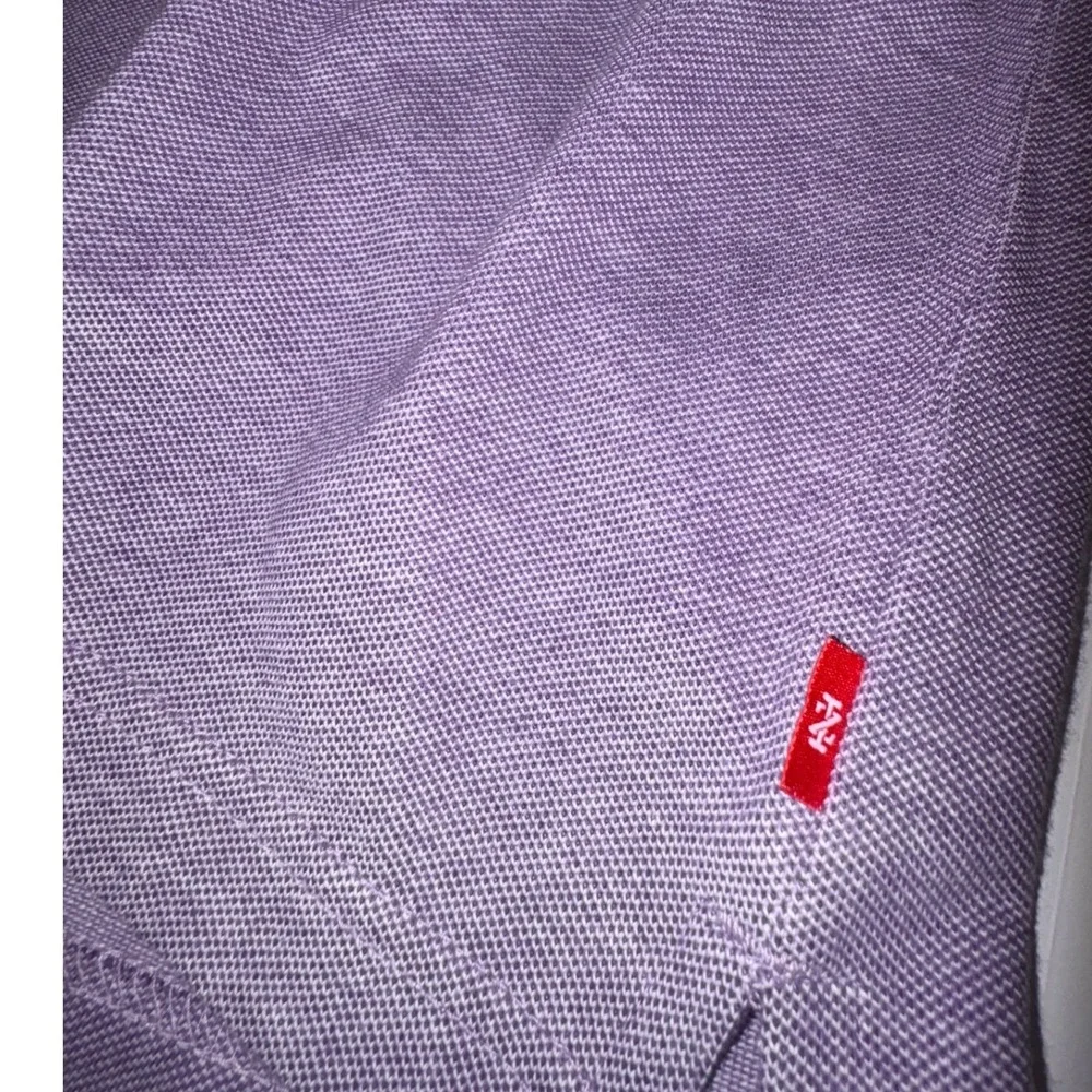 IZOD Mens Polo Shirt Purple Heathered Texture Classic Fit XL - Picture 5 of 7